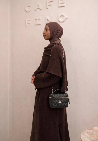 GILET MAXI LONG LEILA | MARRON