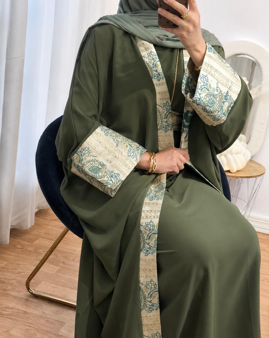 ENSEMBLE NOUR -3 PIECES | OLIVE IMPERIAL
