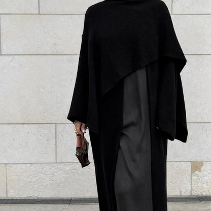 GILET MAXI LONG LEILA | NOIR