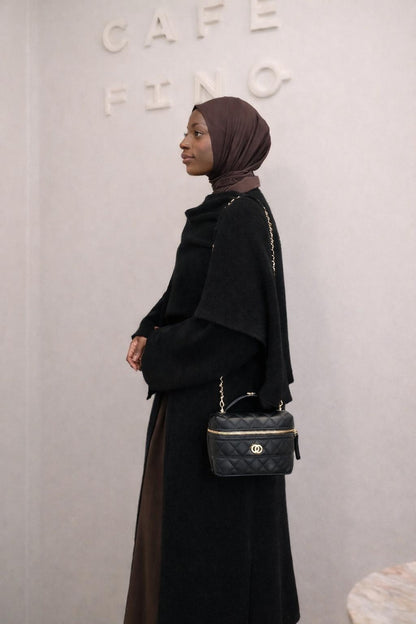 GILET MAXI LONG LEILA | NOIR
