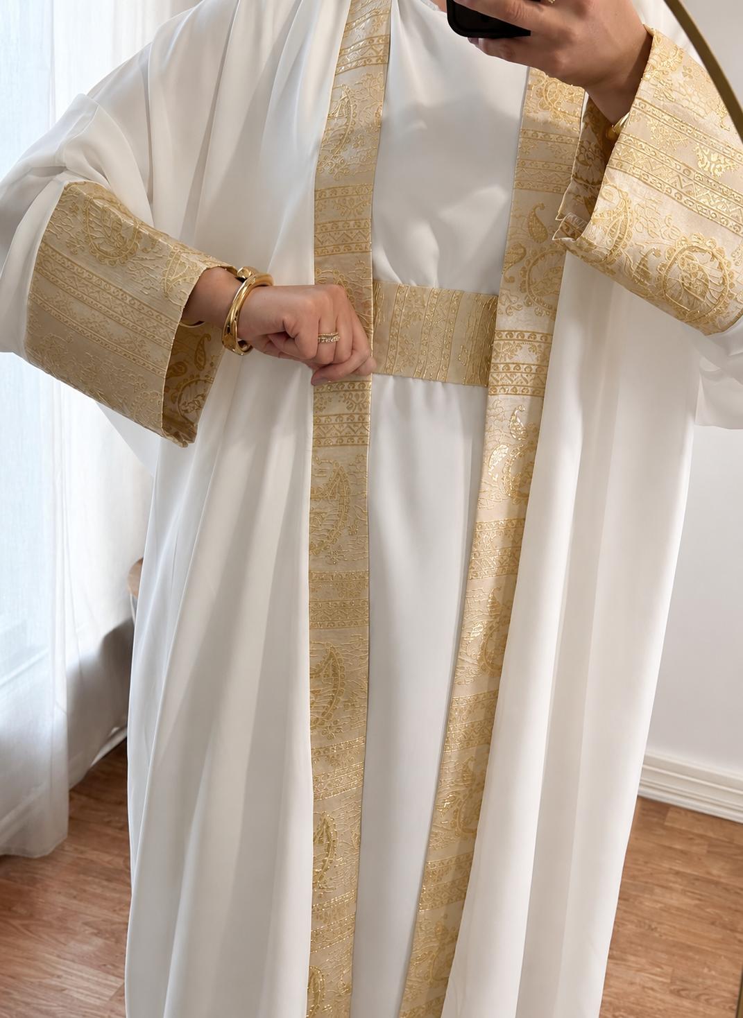 ENSEMBLE NOUR -3 PIECES | BLANC