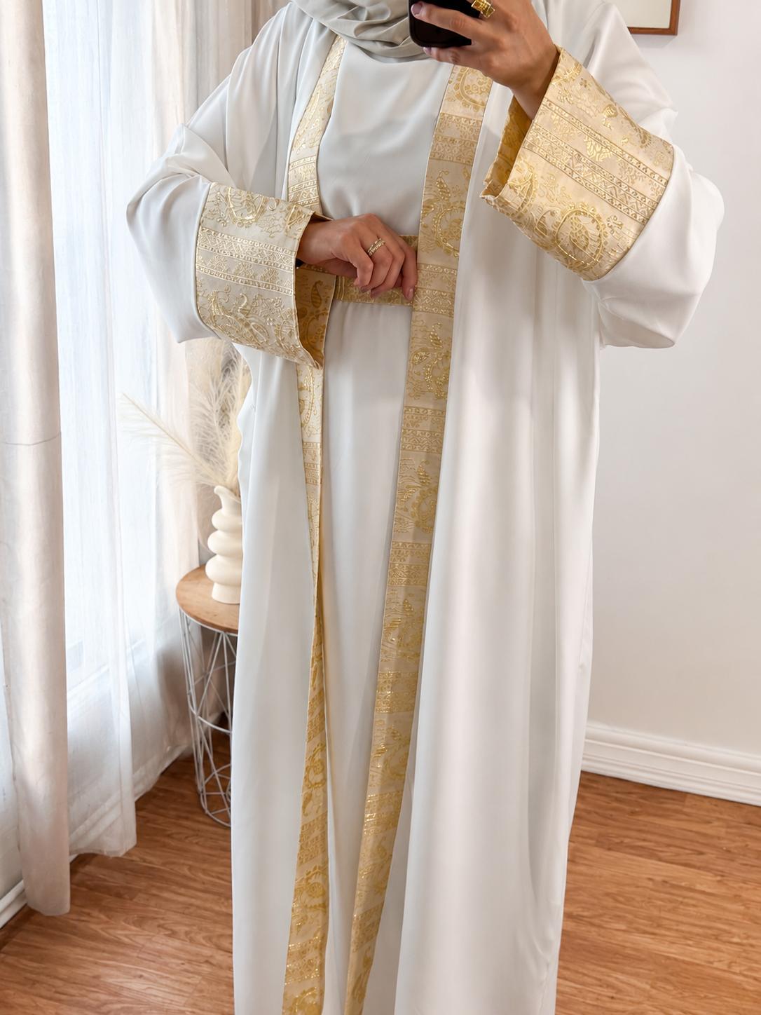 ENSEMBLE NOUR -3 PIECES | BLANC