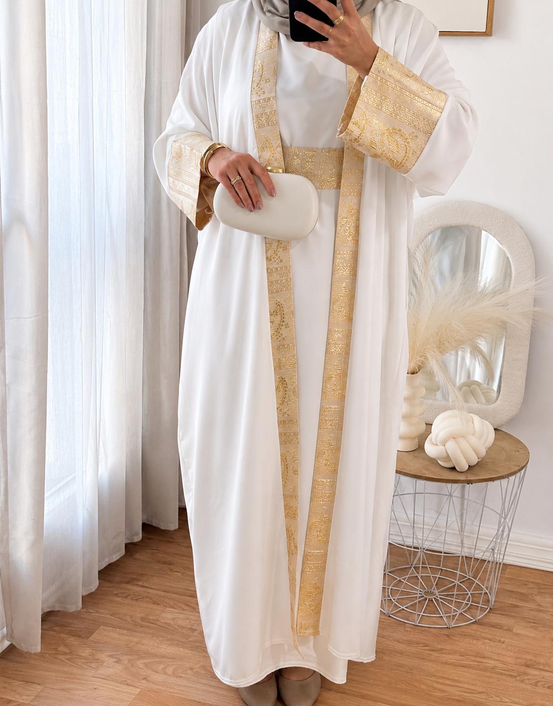 ENSEMBLE NOUR -3 PIECES | BLANC