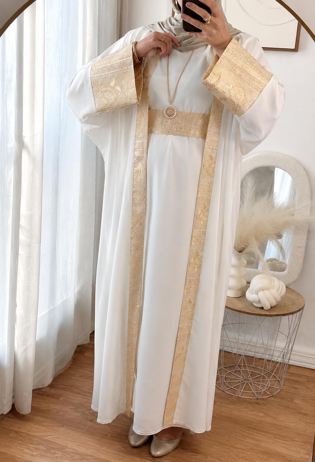 ENSEMBLE NOUR -3 PIECES | BLANC