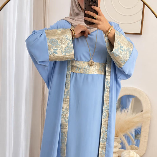 ENSEMBLE NOUR -3 PIECES | BLEU CIEL