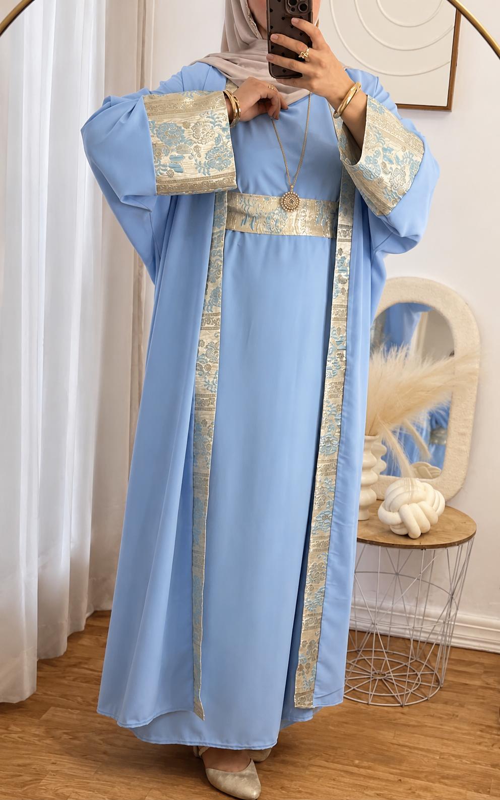 ENSEMBLE NOUR -3 PIECES | BLEU CIEL