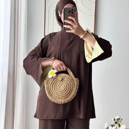 Burkini Lycia | Chocolat - Jaune