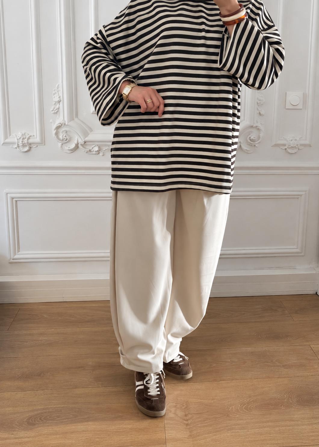Pantalon barrel | Beige