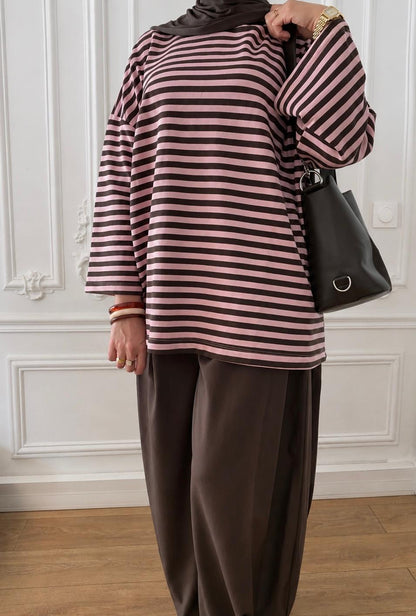 Pantalon barrel | Marron