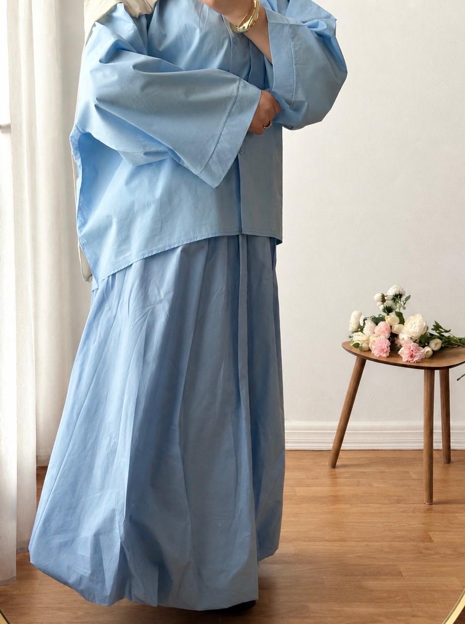 CHEMISE OVERSIZE AZURA | BLEU CIEL