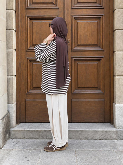 Pantalon barrel | Beige