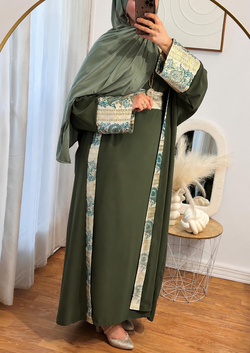 ENSEMBLE NOUR -3 PIECES | OLIVE IMPERIAL