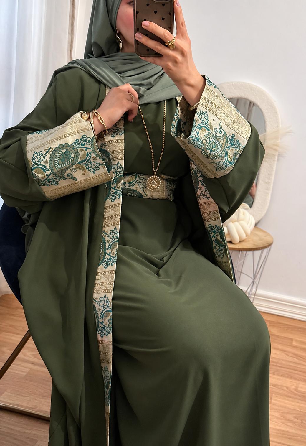 ENSEMBLE NOUR -3 PIECES | OLIVE IMPERIAL