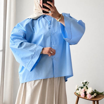 CHEMISE OVERSIZE AZURA | BLEU CIEL