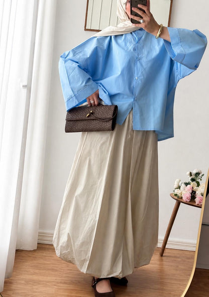 CHEMISE OVERSIZE AZURA | BLEU CIEL