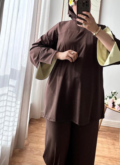 Burkini Lycia | Chocolat - Jaune